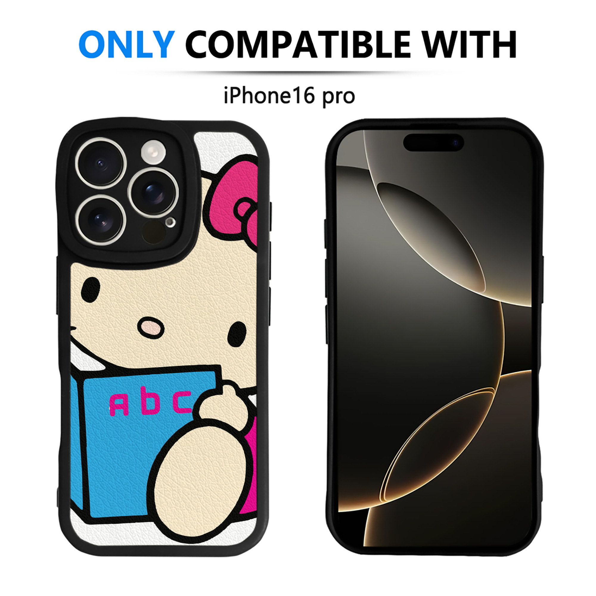 （画像用） Hello Kitty ハローキティ 【iPhone 16シリーズ対応】シリコンスマホケース（レザー調） 材質：シリコン